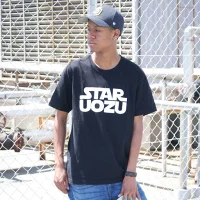 STAR UOZU　Tシャツ　【ブラック×ホワイト】（サイズ展開:Ｓ/Ｍ/Ｌ/ＸＬ）