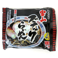 富山ブラックらーめん(袋／1人前) 濃厚黒醤油味【生麺】