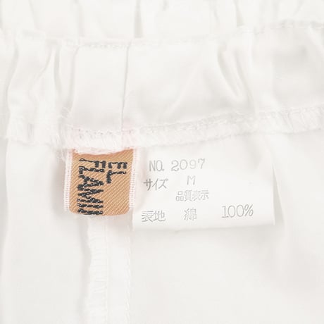 00’s FLAMINGO フラミンゴ ふんわりフォルム裾レースインナーパンツ(カボチャペチパンツ) Mサイズ ホワイト（ジャンク商品）
