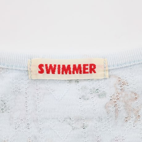 00’s SWIMMER スイマー キャラクタープリントTシャツ FREEサイズ サックスブルーベース（ジャンク商品）