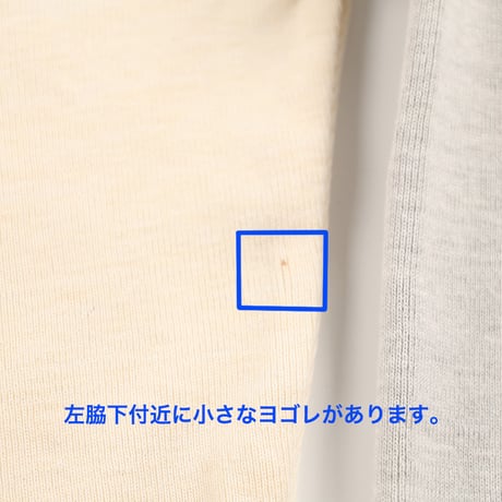 00’s HYSTERIC GLAMOUR ヒステリックグラマー 胸プリント7分袖ラグラン風カットソー FREEサイズ オフホワイト/グレー（ジャンク商品）