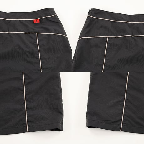 00’s ADDICT / アディクト COUPD’ETAT クーデター コラボ商品パイピング切替デザインスカート 9号(M)サイズ ブラック/グレー/（ジャンク商品