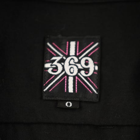 00’s 369 / ミロク チェーン刺繍ボーリングシャツ 0サイズ ブラック（ジャンク商品）