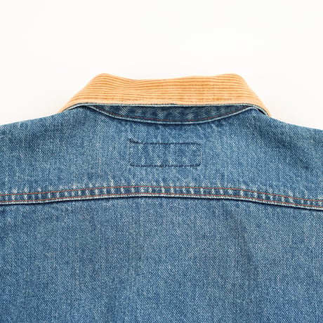 90’s Polo by Ralph Lauren ポロ ラルフローレン 襟コーデュロイデニムジャケット キッズ150サイズ インディゴブルー（ジャンク商品）