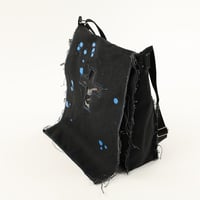 00’s Spica スピカ 十字架マークハンプショルダーバック ブラック/ブルー（ジャンク商品）