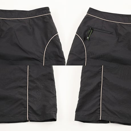 00’s ADDICT / アディクト COUPD’ETAT クーデター コラボ商品パイピング切替デザインスカート 9号(M)サイズ ブラック/グレー/（ジャンク商品