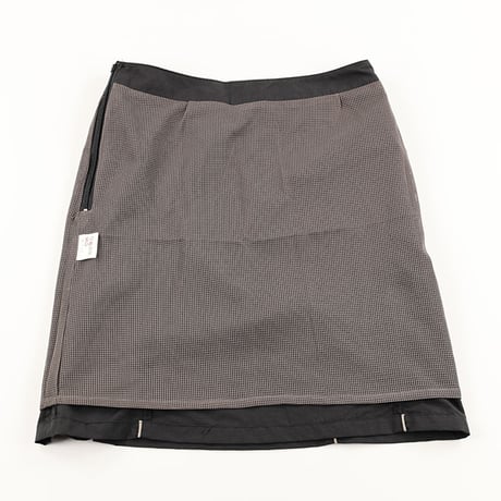 00’s ADDICT / アディクト COUPD’ETAT クーデター コラボ商品パイピング切替デザインスカート 9号(M)サイズ ブラック/グレー/（ジャンク商品