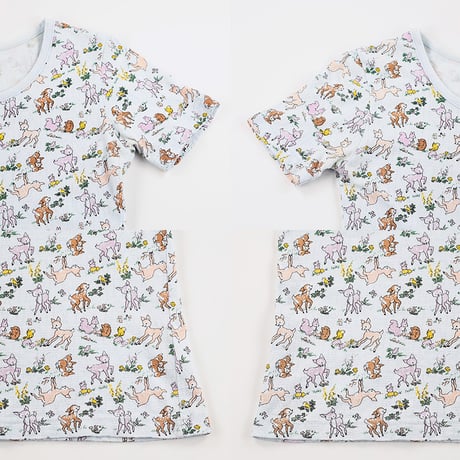00’s SWIMMER スイマー キャラクタープリントTシャツ FREEサイズ サックスブルーベース（ジャンク商品）
