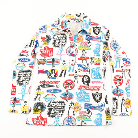 【値下げ❗️】00's HYSTERIC GLAMOUR 総柄 Tシャツ 雰囲気抜群❗️】00's HYSTERIC GLAMOUR 総柄 Tシャツ - メルカリ