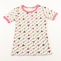 00’s HYSTERIC GLAMOUR ヒステリックグラマー 総柄プリントクレリック半袖Tシャツ FREEサイズ オフホワイト/ピンク（ジャンク商品）