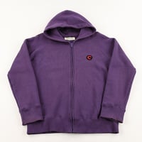 00’s COUPD’ETAT クーデター バンビチェーンステッチ柄スエットパーカー フリーサイズ パープル（ジャンク商品）