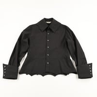 00’s STONE ANGEL ストーンエンジェル ペプラムダブルカフスブラウス  フリーサイズ ブラック（ジャンク商品）