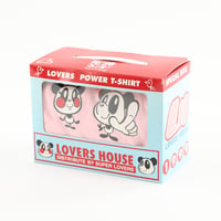 90’s LOVERS HOUSE ラバーズハウス LOVERS POWER T-SHIRT SPECIAL BOX 1999 M(ジュニアブランド) ピンク（ジャンク商品）