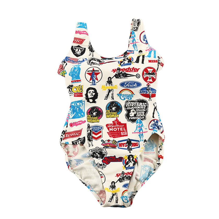 ✨️未使用タグ付き✨️ HYSTERIC GLAMOUR　水着　ワンピース　総柄 00's HYSTERIC GLAMOUR ヒステリックグラマー 総柄プリントワンピース