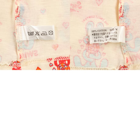 00’s SWIMMER スイマー プリントキャミワンピース FREEサイズ ライトベージュベース（ジャンク商品）