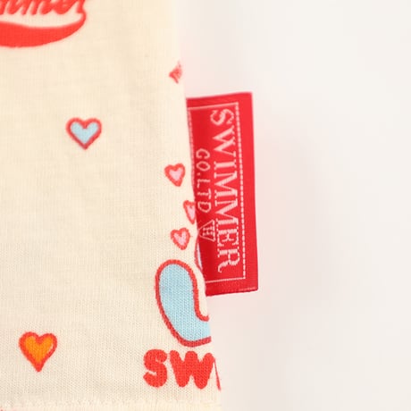 00’s SWIMMER スイマー プリントキャミワンピース FREEサイズ ライトベージュベース（ジャンク商品）