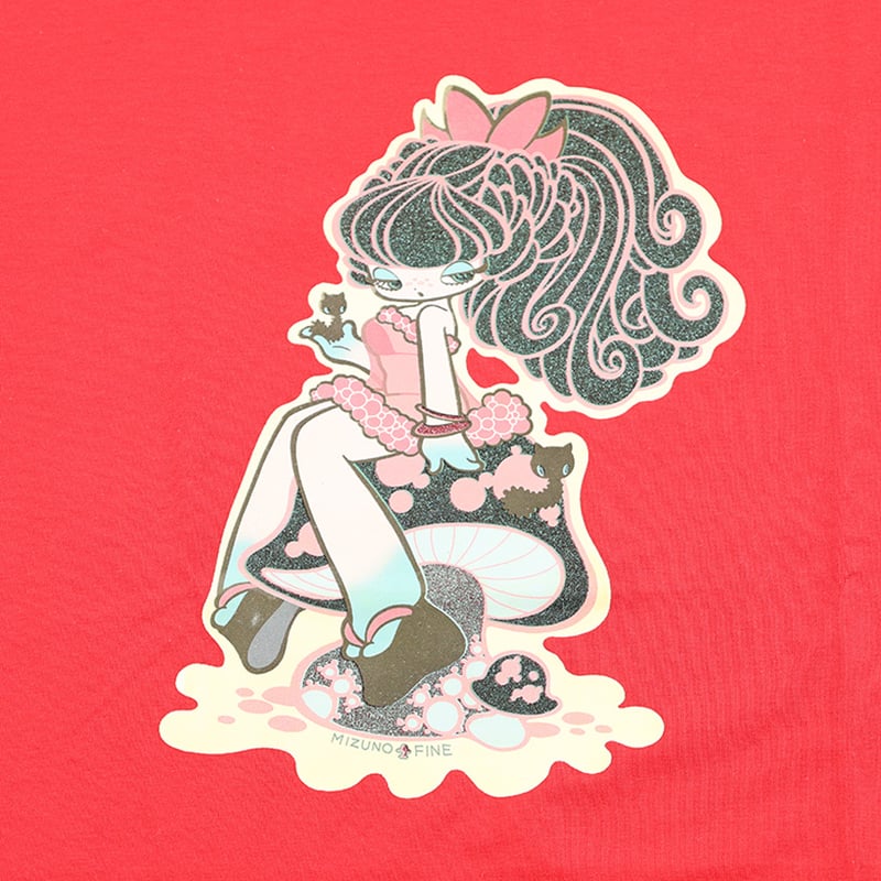00's Strawberry Rock! BY FINE 水野純子イラストTシャツ Sサイズ