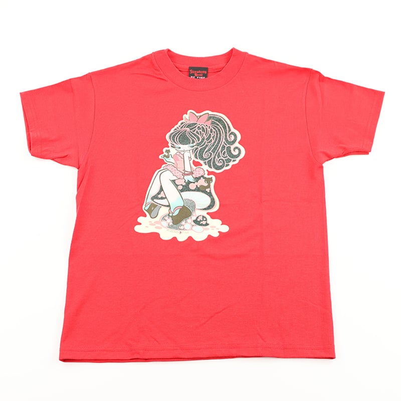 00's Strawberry Rock! BY FINE 水野純子イラストTシャツ Sサイズ