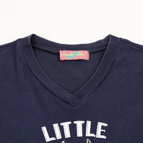 00’s romper rally ロンパーラリー プリント半袖Tシャツ Mサイズ ネイビー（ジャンク商品）