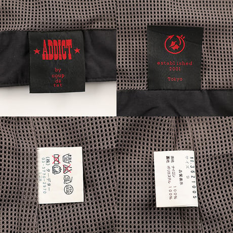 00’s ADDICT / アディクト COUPD’ETAT クーデター コラボ商品パイピング切替デザインスカート 9号(M)サイズ ブラック/グレー/（ジャンク商品