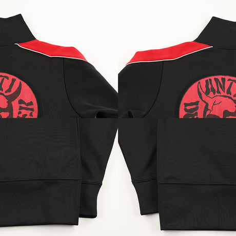 00’s HERE THERE ヒアゼア パンクファッショントラックジャケット フリーサイズ ブラック/レッド/ライトグレー（ジャンク商品）