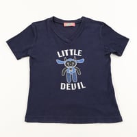 00’s romper rally ロンパーラリー プリント半袖Tシャツ Mサイズ ネイビー（ジャンク商品）