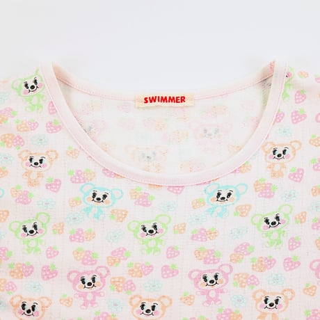 00’s SWIMMER スイマー キャラクタープリントTシャツ FREEサイズ ライトベビーピンクベース（ジャンク商品）
