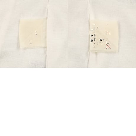 00’s HERE THERE ヒアゼア パンクファッション切替プリント長袖カットソー  フリーサイズ ホワイト（ジャンク商品）