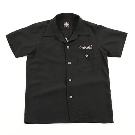 ボーリングシャツ ブラック BLACK vintage サイズM ボーリングシャツ ブラック BLACK vintage サイズM - メルカリ