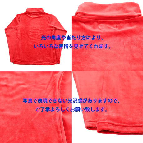 00’s H.RIPAS AUTHENTIC 別珍長袖タートルネックカットソー Mサイズ レッド（ジャンク商品）
