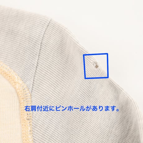 00’s HYSTERIC GLAMOUR ヒステリックグラマー 胸プリント7分袖ラグラン風カットソー FREEサイズ オフホワイト/グレー（ジャンク商品）