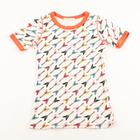 00’s HYSTERIC GLAMOUR ヒステリックグラマー 総柄プリントクレリック半袖Tシャツ FREEサイズ オフホワイト/オレンジ（ジャンク商品）