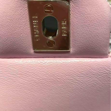 CHANEL シャネル マトラッセ チェーンショルダー ツイード ピンク