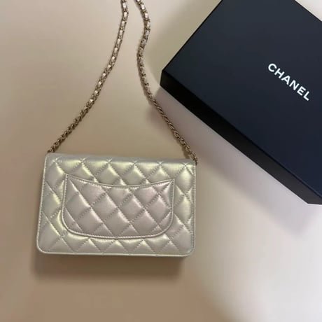 CHANEL シャネル チェーンウォレットバッグ WOC アイボリー