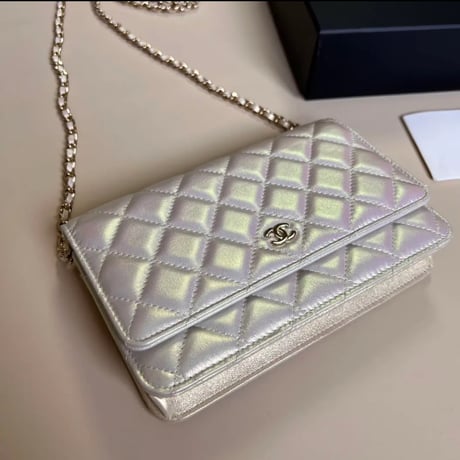 CHANEL シャネル チェーンウォレットバッグ WOC アイボリー