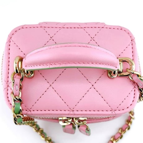 CHANEL  シャネル スモール ヴァニティ バニティ ショルダー バッグ ピンク