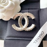 CHANEL シャネル ブローチ メタル&シトラス シルバー クリスタル