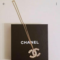 CHANEL  シャネル　ネックレス ペンダント CC ココ パール