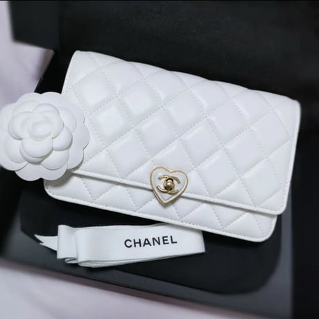 CHANEL  シャネル  2023SS チェーンウォレット ホワイト