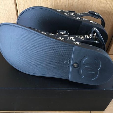 CHANEL シャネル スポーツサンダル ゴールドロゴ