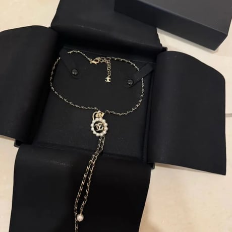 CHANEL  シャネル　チェーンパール ロングネックレス