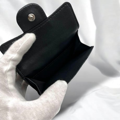 CHANEL  シャネル ソーブラック 3つ折り財布
