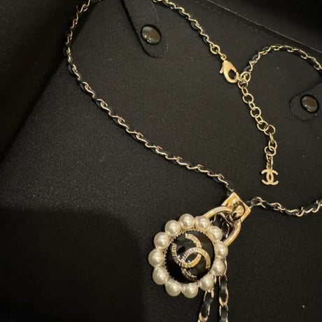 CHANEL  シャネル　チェーンパール ロングネックレス