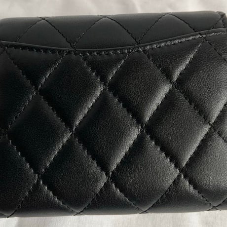 CHANEL  シャネル　折りたたみ財布　ソーブラック　オールブラック　レア