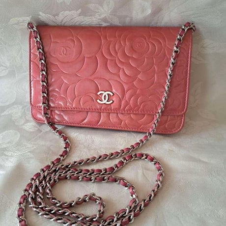 CHANEL  シャネル カメリア ココマーク チェーンウォレット