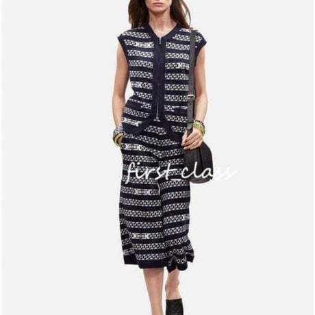 CHANEL シャネル カシミヤ100 チェーンニット ワンピース