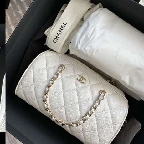 CHANEL  シャネル　25P ミニボストンバッグ キャビアチェーンクラッチ