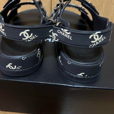 CHANEL シャネル スポーツサンダル ゴールドロゴ