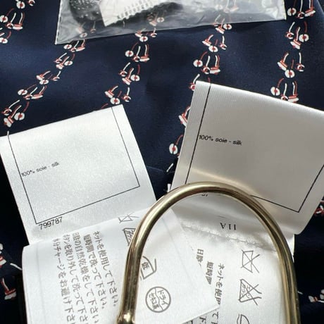 CHANEL シャネル ボウタイ リボン ビジュー シャツ ブラウス