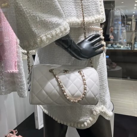 CHANEL  シャネル　25P ミニボストンバッグ キャビアチェーンクラッチ
